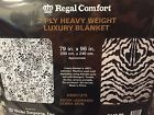 Regal Comfort New Zebra Snow Leopard Officially Licensed Queen Full Blanket 79 X96 Skin Print 610079244696