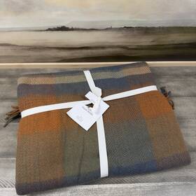 7519535 Rejuvenation Plaid Wool Throw Blanket 56 Inch X72 Gunmetal And Moss Color Nwt Read