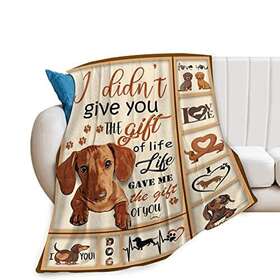 Remzoke 275862324676 Dachshund Dog Blanket For Women Girl Soft Warm Daschund Gifts Fleece Throw Co