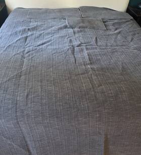 14330097 Restoration Hardware Sloane Heather Grey Cotton Coverlet Blanket Cal King Shams