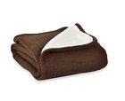 41099193 Reversible Faux Bed Sofa Soft Comfort Berkshire Throw Blanket Chocolate Chair