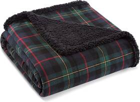Revman International 883893627482 Eddie Bauer - Blanket Super Soft Reversible Sherpa And Brushed Fleece Bedding Th
