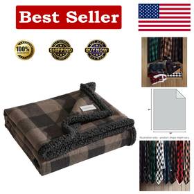 Ushshf1266054 Revman Eddie Bauer - Throw Blanket Super Soft Reversible Sherpa Flannel Bedding Ideal
