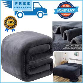 Richave 716150144357 Thick Heavy Winter Warm Soft Mink Queen Size Fleece Blanket - 90 Inch X