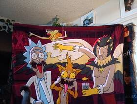 Rick And Morty 073558754787 Bedding Micro Raschel Throw 60 In - 44in