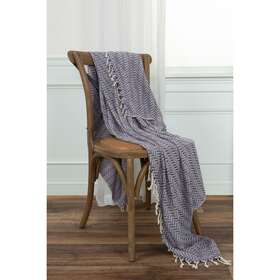 Rizzy Home 844353274554 Chevron Hand Loomed Woven Throw