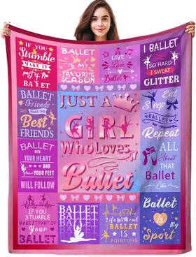 Sfmrdh8gl11 Ronvle Us Dance Gifts For Girls Ballet Blanket Throw Ballerina Stuff Rec