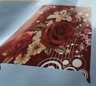G1690 Roses Queen Mink Blanket Plush Style Lillies Size Red Korean