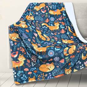 B08pc115m1 Rosielily Fox Blanket Soft Throw For Couch Adult And Girls Warm Cute Colorful Animal