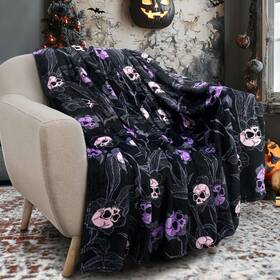 1dte5tvafw6f0212ycff Roszwtit Blanket-#1dte5tvafw6f0212ycff Best Halloween Goth Skull Throw Blanket 50x60 Inch Gothic Skeleton Blankets Soft