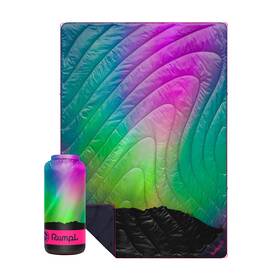 Ru01019141p Rumpl Green Northern Lights Puffy Throw Blanket