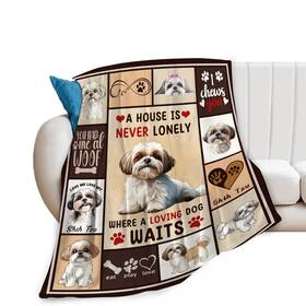 Rylane 891372998165 Shih Tzu Gifts Blanket Dog Throw Blankets Stuff Animal Gift For Wo