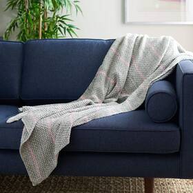 Safavieh 195058012744 Home Collection Cassian Grey/pink Stripe 50 X 60-inch Sofa Chaise Lounge Club