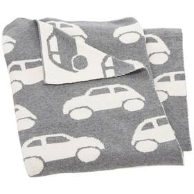 Safavieh 889048687202 Baby Collection Herbie Car Grey And White 32 Inch X 40 Cotton Throw Blanket