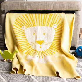 Safavieh 889048687349 Baby Collection Dandy Lion Yellow 32 Inch X 40 Cotton Throw Blanket 34 X41
