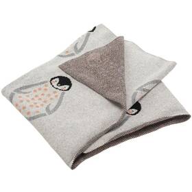 Bby1014a-3240 Safavieh Baby Collection Ozzie Penguin Grey And Coral 32 Inch X 40 Cotton Throw Blanket