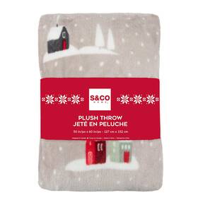 65669.zx.03 Safdie & Co. Christmas Premium Throw Blanket For Couch. Fleece Bed. Plush Blan