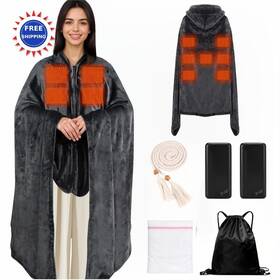 Yld-023 Safeeze Portable Heated Blanket 71 43 Large 11 Zones 3 Heat 6h Timer Backpack