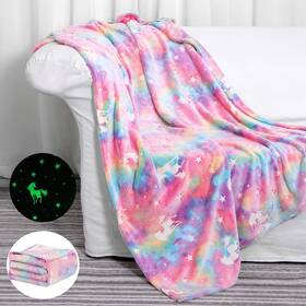 Salimah 798107194363 Glow In The Dark Blanket Unicorns Gifts For Girlstoys 2 3 4 5 6 7 8 9 10