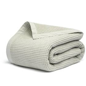 Salt Earth 850025080415 Gots Certified 100% Organic Cotton Throw Blanket 60 Inch X 80 Waffle