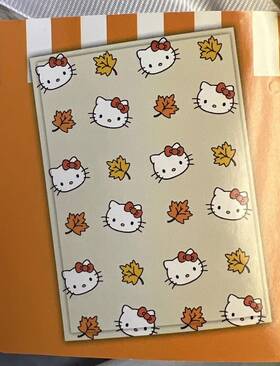 Sanrio 032281130312 New Hello Kitty Plush Fall Leaf Autumn Faux Rabbit Fur Throw Blanket 50in X 70in