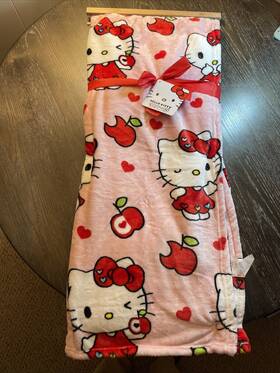 Sanrio 032281131197 Hello Kitty Pink Valentine Heart Blanket 60x70 Htf Brand New Design Nwt