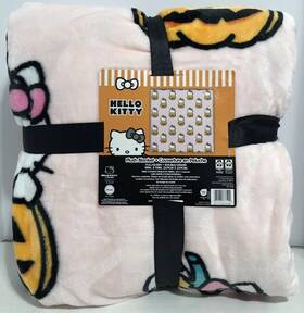 Sanrio 032281777104 Hello Kitty Pink Pumpkin Halloween Full/queen Blanket 2024 90 Inch X Viral Nwt