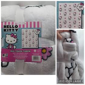 Sanrio 032281795368 Hello Kitty Silk Touch Throw Blanket 60 Inch X 70 Large Soft Pink Flowers