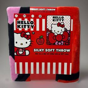 Sanrio 073558887027 Hello Kitty Throw Blanket 40 Inch X 50 Silky Super Soft - New