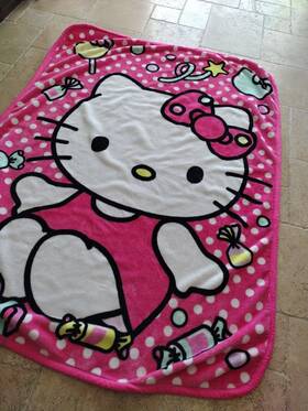 Sanrio 190604299402 Hello Kitty Girl Candy Throw Blanket 77inches X 57 Inches Multicolor