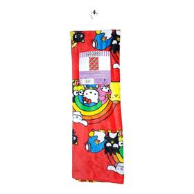 Sanrio 190604959085 Hello Kitty And Friends Rainbow Red Silk Touch Throw 50x70 Inch Soft Plush Polyester