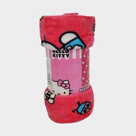 Sanrio 199124185431 Hello Kitty Sweet Bug Silky Soft Throw Blanket Pink 46in X 60in Cozy New