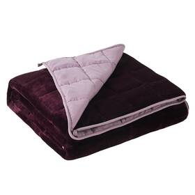 Swb608015-1-rp-1 Satwip Weighted Blanket Queen Size 15lbs Fuzzy Warm Flannel Throw With Soft