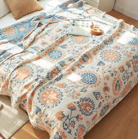 Scientficsleepblanket4 Scientific Sleep Floral Boho Mandala Datura Flower Bohemia Reversible 100% Cotton Muslin Blank