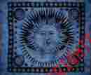 Sd405-03blu India Arts Celestial Tapestry Bedspread Throw Coverlet Versatile 82 X 92 Blue 736846809452