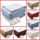 Sdgsg23 Biddeford Electric Heated Blanket Polyester Throws Warm Comfortable Natural Sherpa