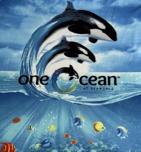 Sea World 725734679307 Throw Blanket Orca Whale Fleece Vintage 57x47 Free Willie Killer
