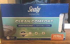 Sealy 022415002042 Clean Comfort 20lbs Weighted Blanket Removable Cover-48 Inch X 72