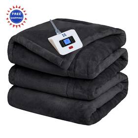 Kthb00001-c Sealy Electric Blanket 84 Inch Heated Flannel Twin Size Auto Shut Off 1-12 Hours