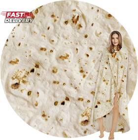 Searoomy 711181202861 Burritos Tortilla Throw Blanket 80 Inches Large Wrap