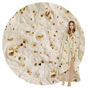 Searoomy 793610756046 Burritos Tortilla Blanket Realistic Food Wrap Double Sided Novelty