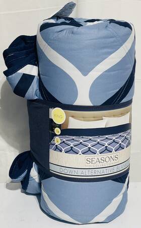 1727176 Seasons Collection Down Alternative Blanket King 114 Inch X 100 Blue