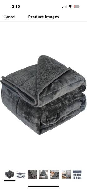 40kcavitation Segawe H01-1430-g2 #40kcavitation Throw Sherpa Weighted Blanket 15 Lbs - 48 Inch X72 For Adults Fleece Fluffy Warm