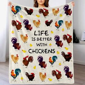 Hrmt-gj01 Seimip Chicken Blanket For Girl Cute Flannel Adult Women Kids 6