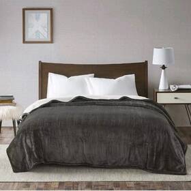 Serta 022164420760 Plush To Sherpa Heated Electric Blanket - Size King