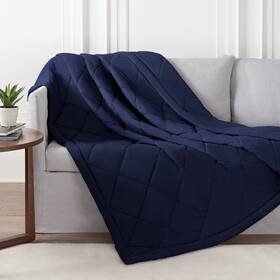 Serta 081806678242 Supersoft Cooling Lightweight Throw Blanket For Bedding And Couch All Sea