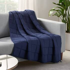 Serta 081806717163 Zen Rest Resistant Adult Heavy Weighted Throw Blanket Filled With Glass Beads