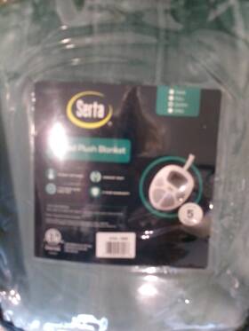 Serta 086569472588 New Queen Size Electric Blanket. Green 169. Retail # 919