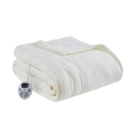 83686725 Serta King Fleece To Sherpa Electric Bed Blanket Ivory