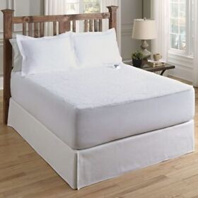Serta Low Volt Sherpa Electric Heated Warming Mattress Pad King White